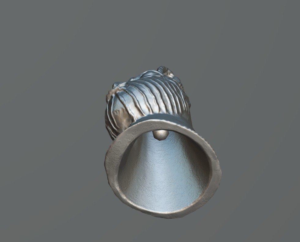 Lower Niger IgboUkwu Bronze Bell Low-poly 3D model_9