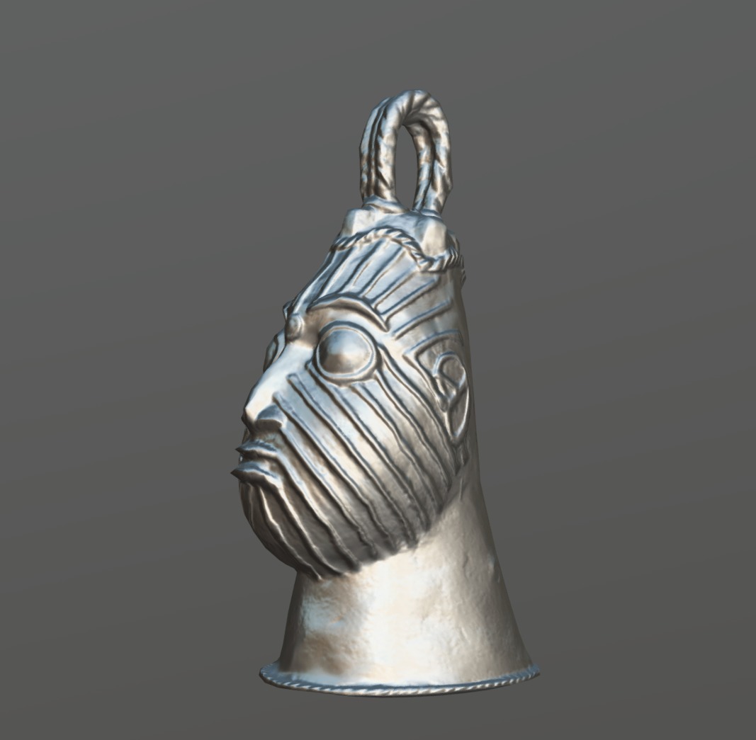 Lower Niger IgboUkwu Bronze Bell Low-poly 3D model_8