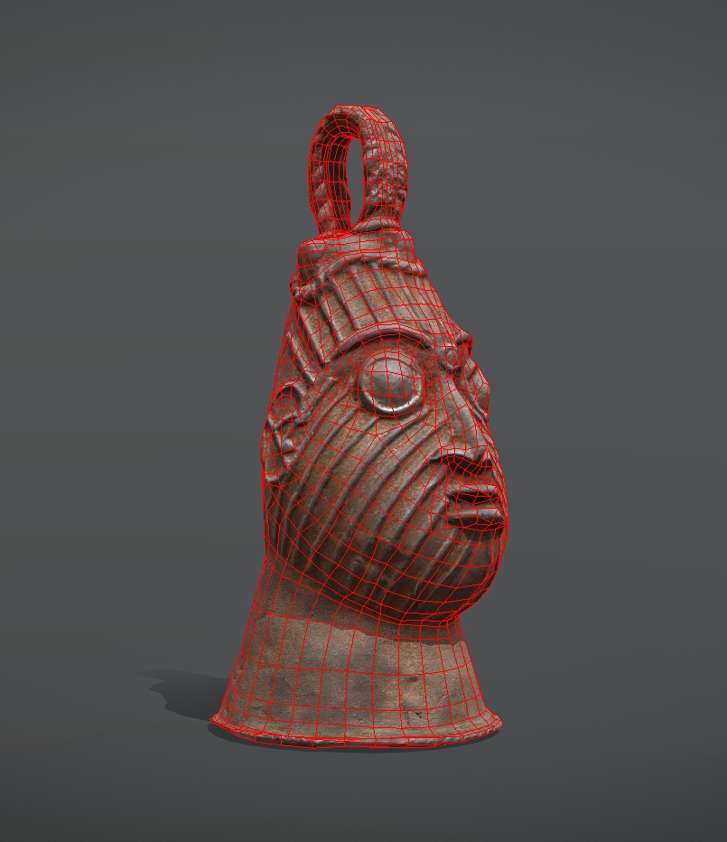 Lower Niger IgboUkwu Bronze Bell Low-poly 3D model_1