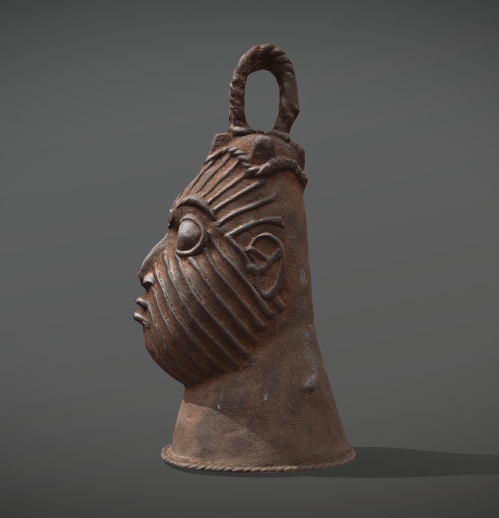 Lower Niger IgboUkwu Bronze Bell Low-poly 3D model_6