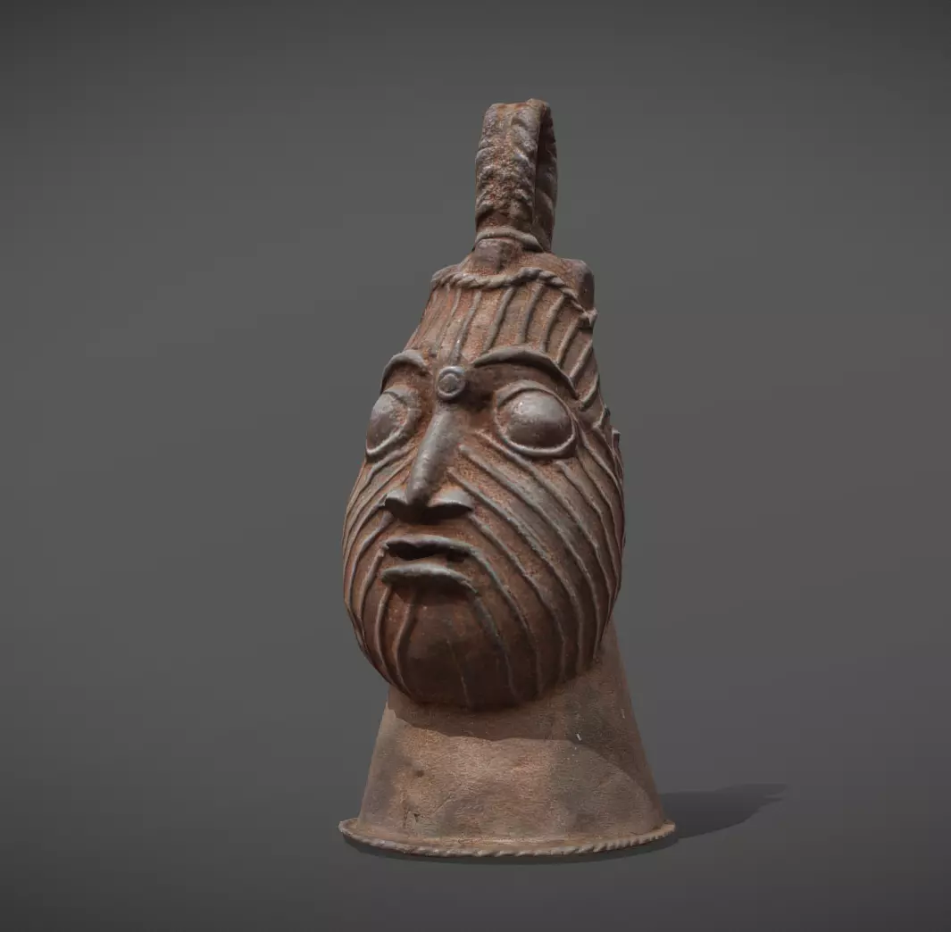 Lower Niger IgboUkwu Bronze Bell Low-poly 3D model_0