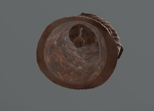 Lower Niger IgboUkwu Bronze Bell Low-poly 3D model_7