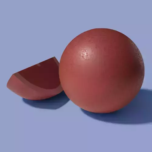 Grapefruit and slice in cartoon graphic style