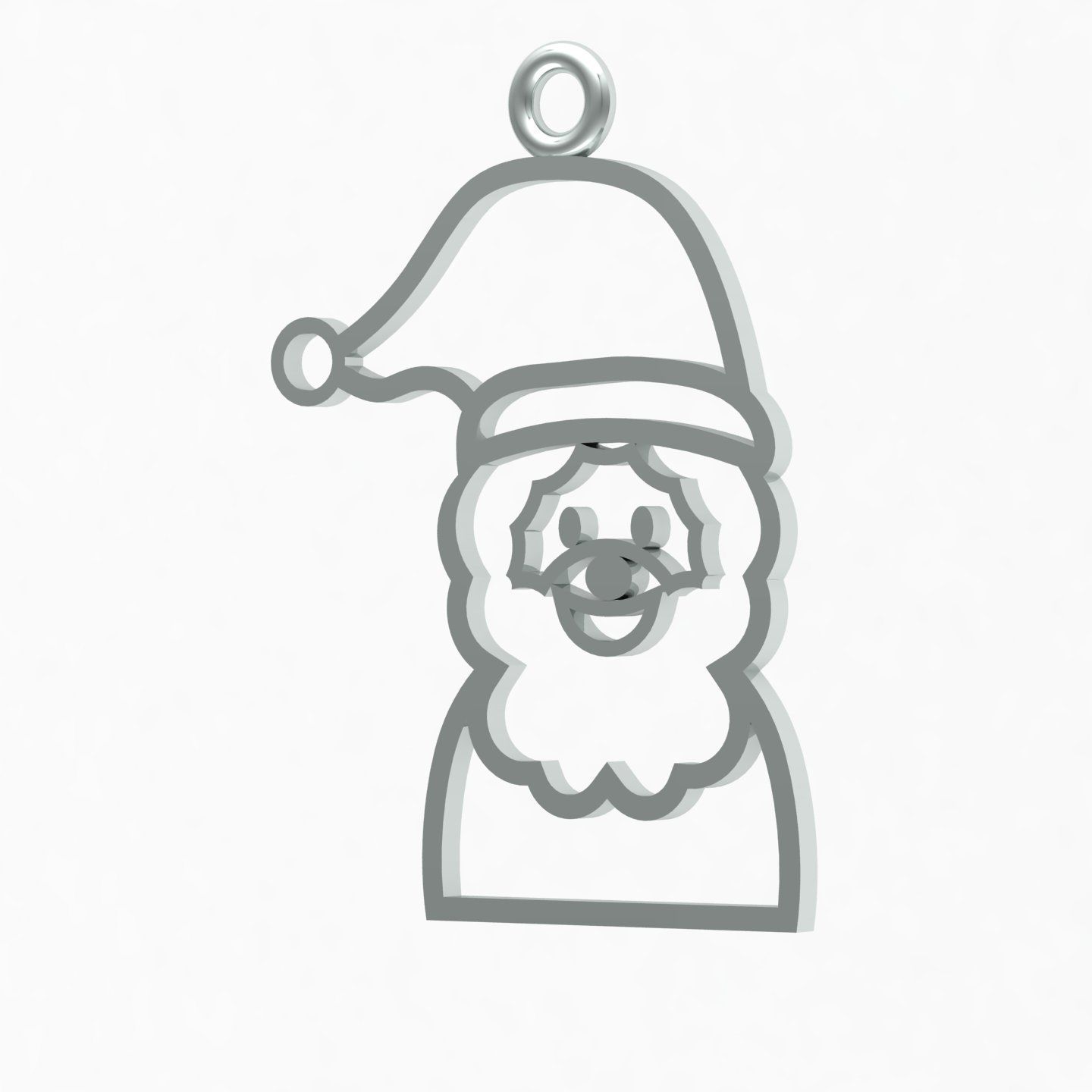 Santa Claus pendant 01 3D print model_4