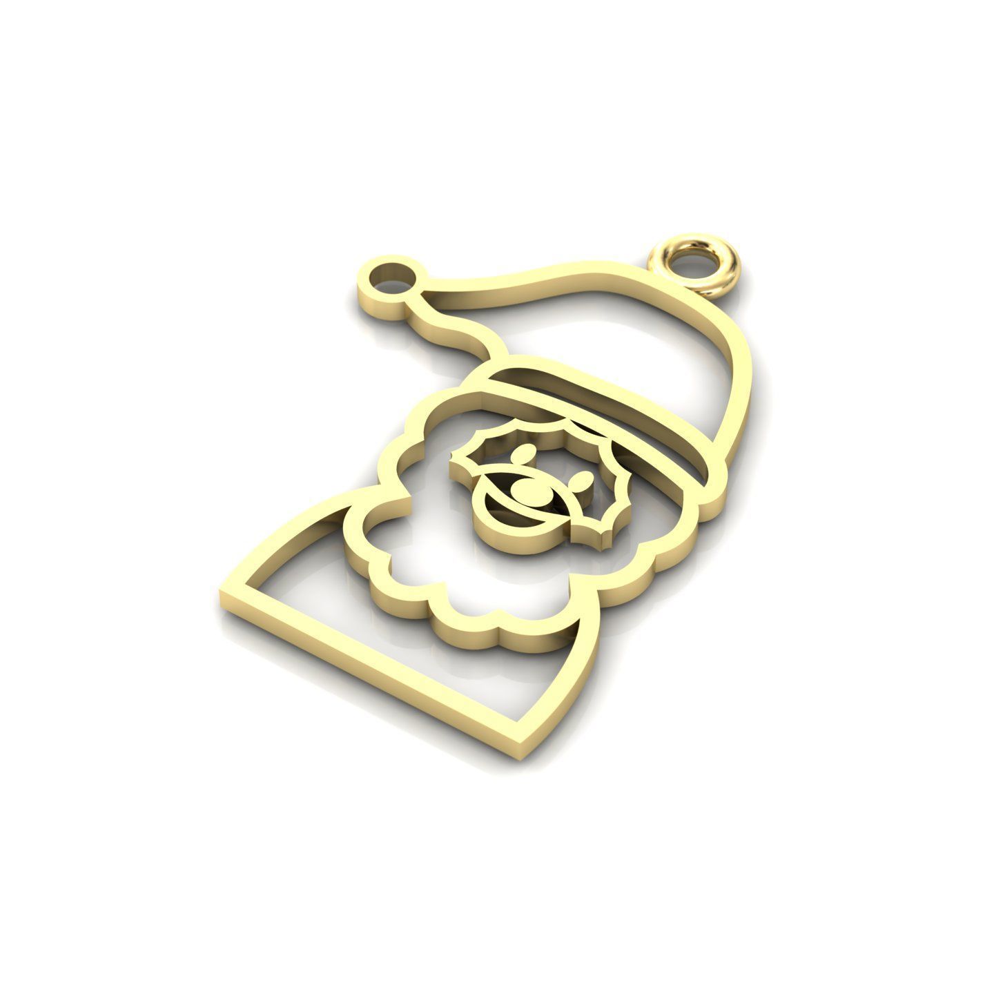 Santa Claus pendant 01 3D print model_6