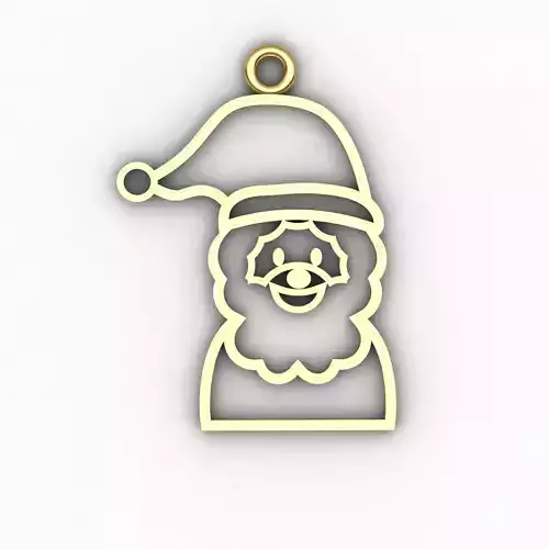 Santa Claus pendant 01 3D print model