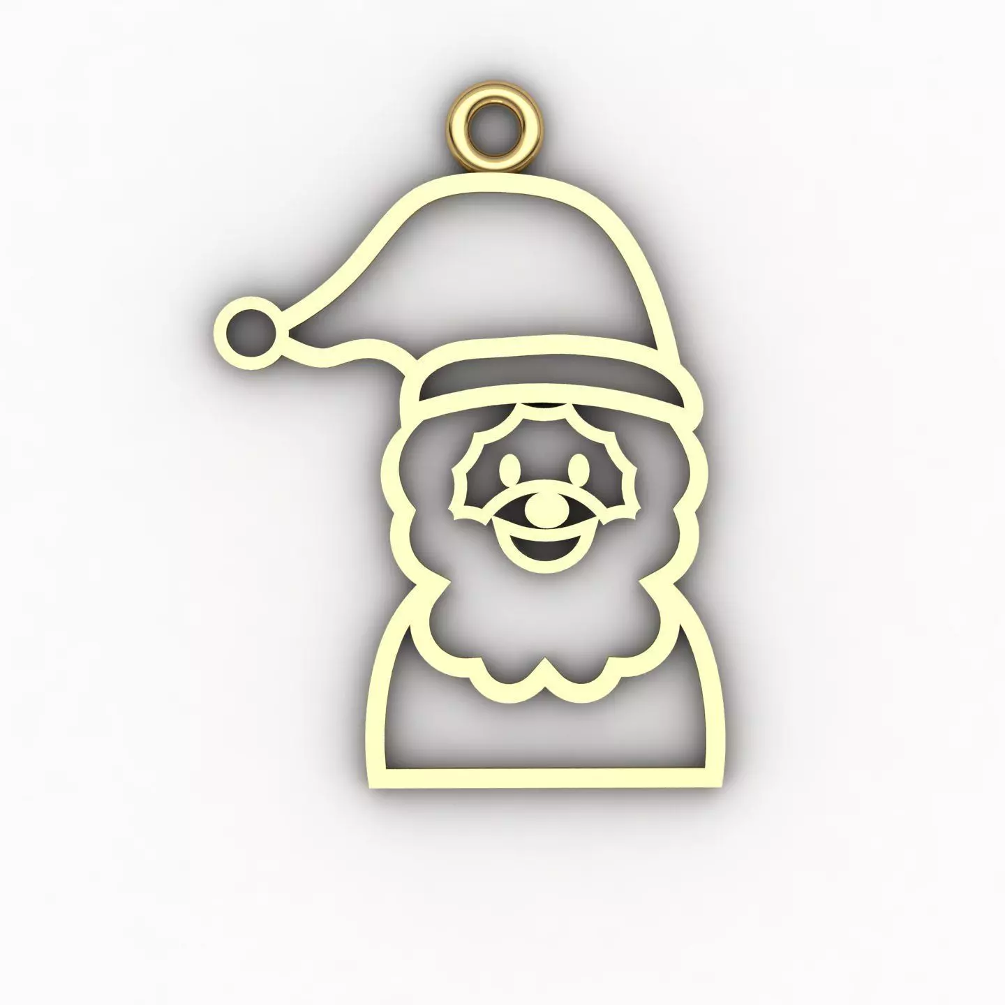 Santa Claus pendant 01 3D print model_0