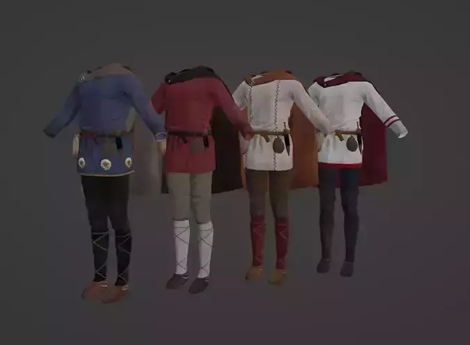 Late Roman Clothes Low-poly 3D model