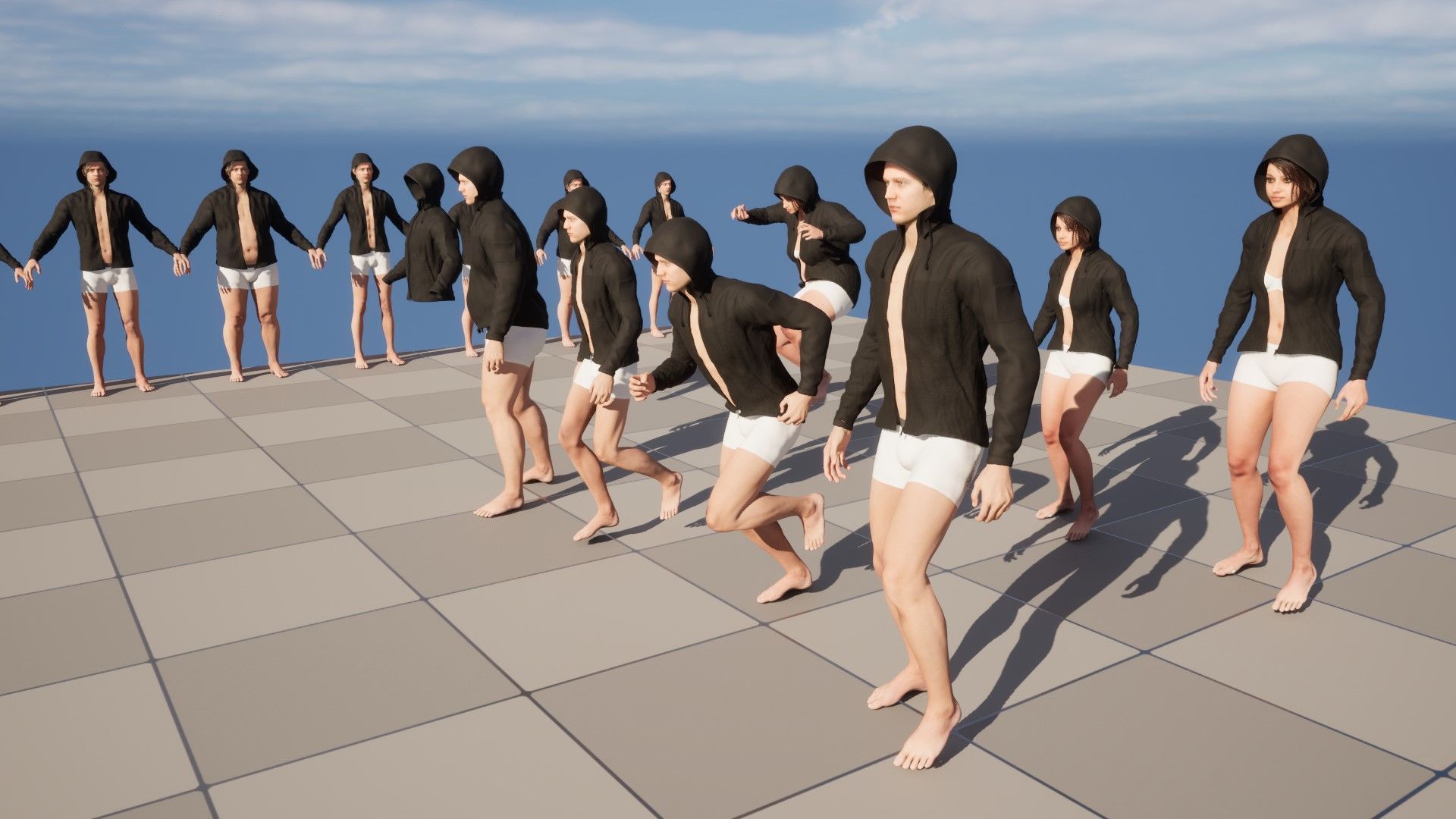 Jacket 55 - All MH Bodies - UE5 Skeletons - Rigged Low-poly 3D model_13