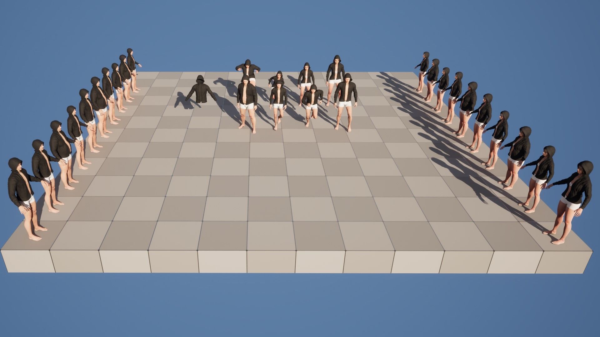 Jacket 55 - All MH Bodies - UE5 Skeletons - Rigged Low-poly 3D model_10