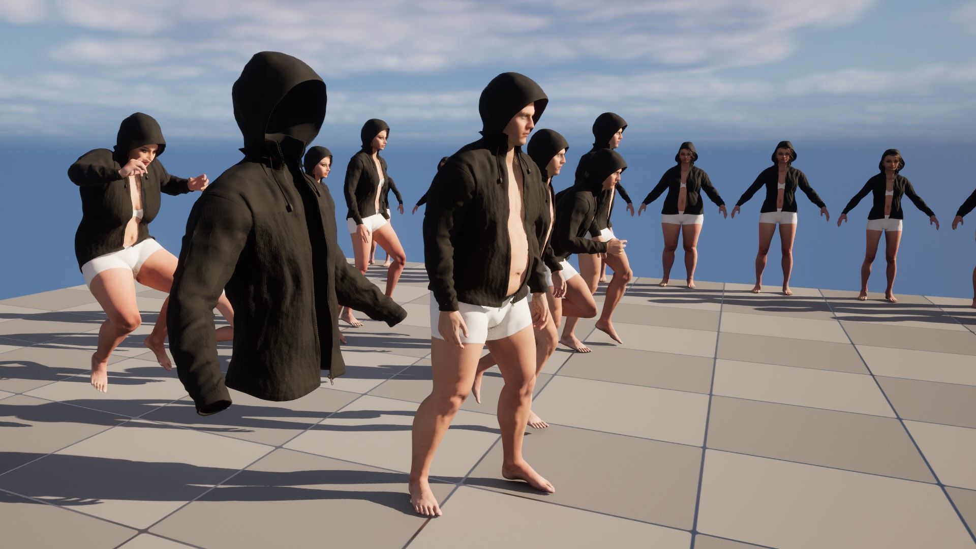 Jacket 55 - All MH Bodies - UE5 Skeletons - Rigged Low-poly 3D model_12