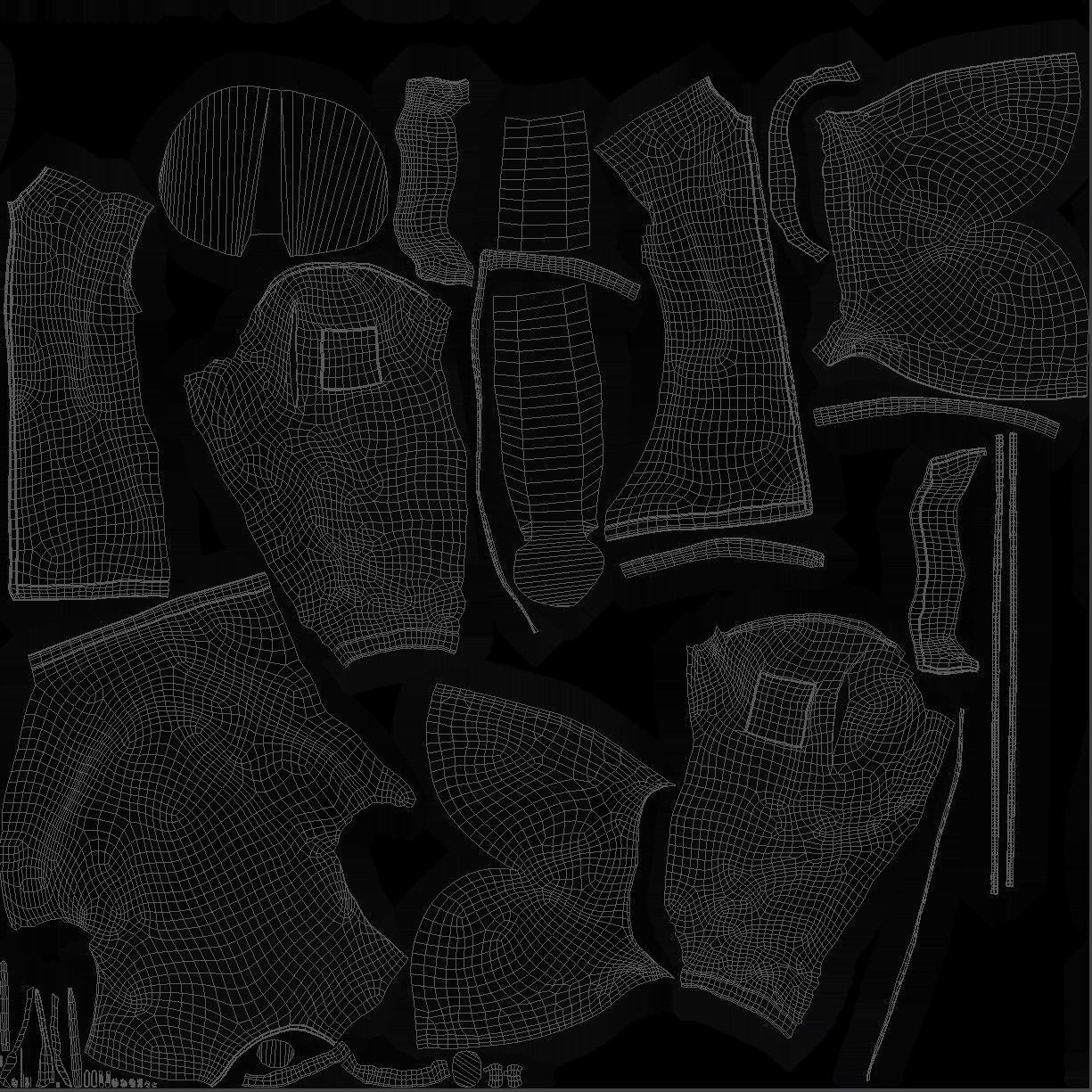 Jacket 55 - All MH Bodies - UE5 Skeletons - Rigged Low-poly 3D model_9