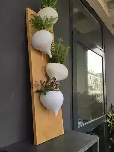 wall pot planter pencil holder STL file for 3D printer