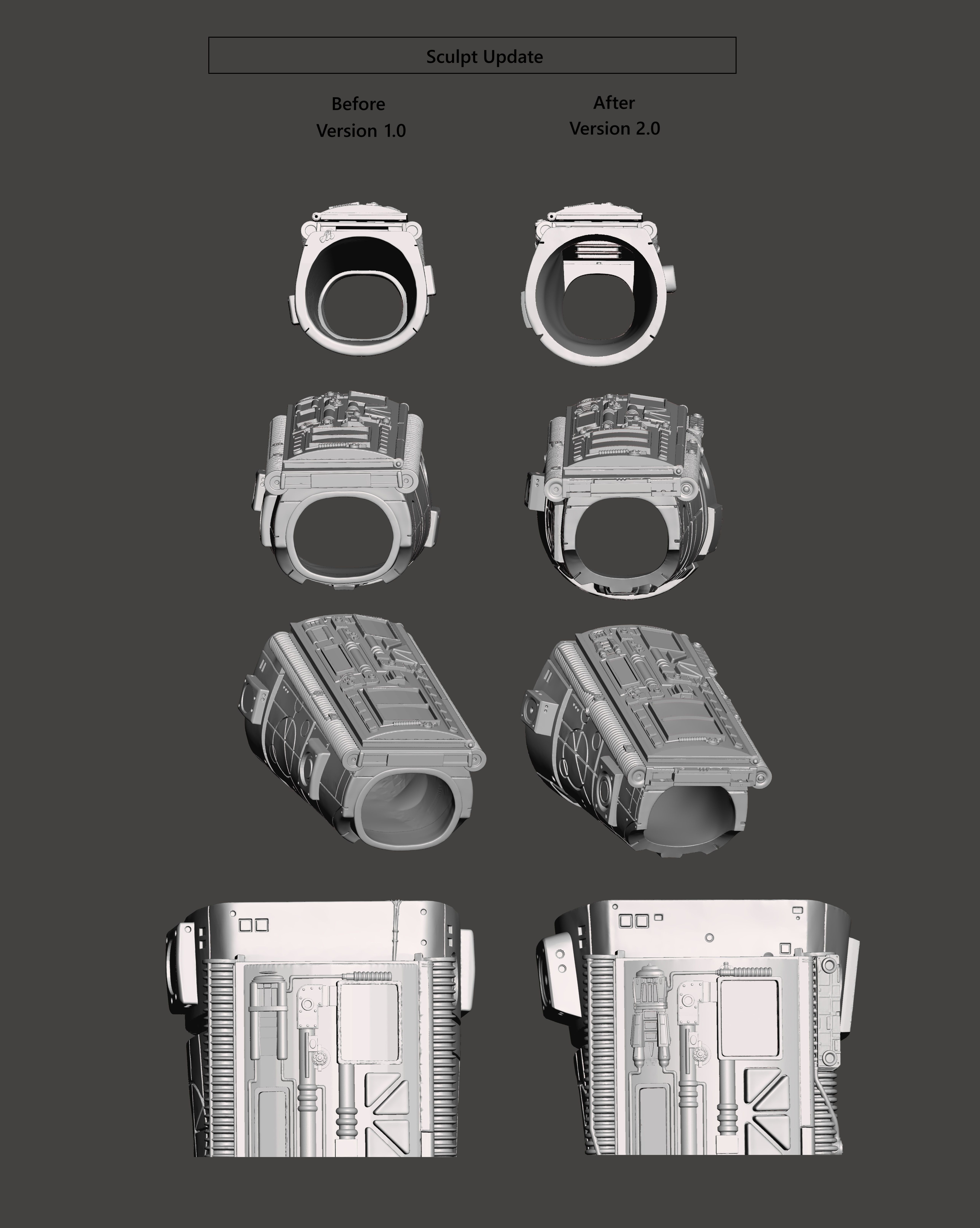 Predator 1987 Full Movable Left Gauntlet Detonator 3D print model_4