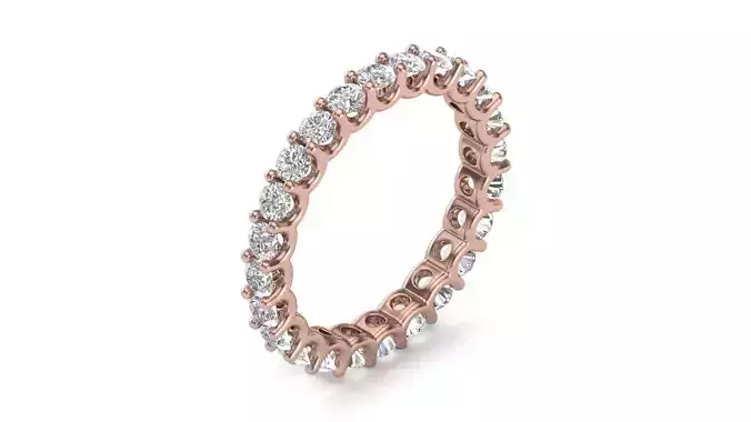 U Shaped Eternity Ring 3 point 1 mm stone size swiss 18 and EU58 3D print model