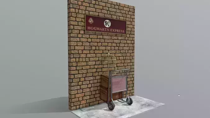 Harry Potter platform 934 scene  3D model