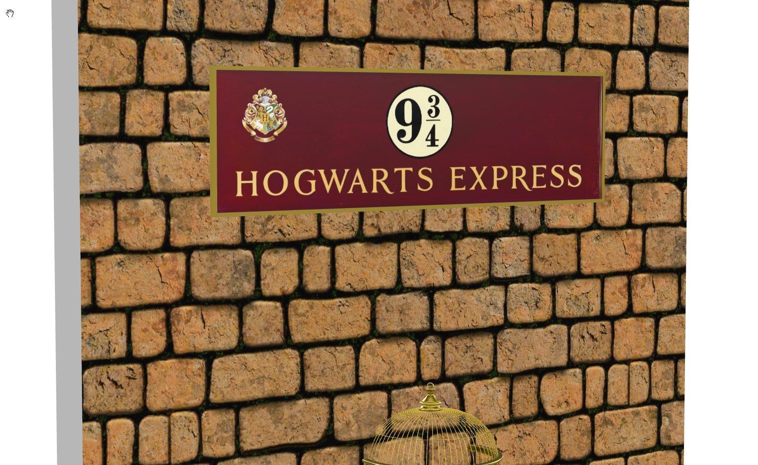 Harry Potter platform 934 scene  3D model_3