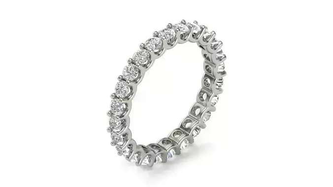 U Shaped Eternity Ring 3 point 1 mm stone size swiss 19 and EU59