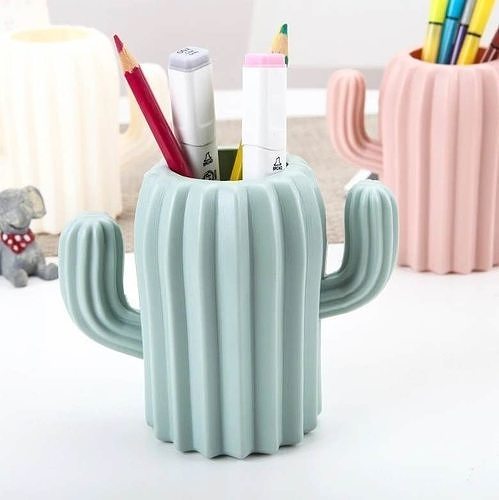  cactus PENCIL HOLDER STL file for 3D printer 3D print model