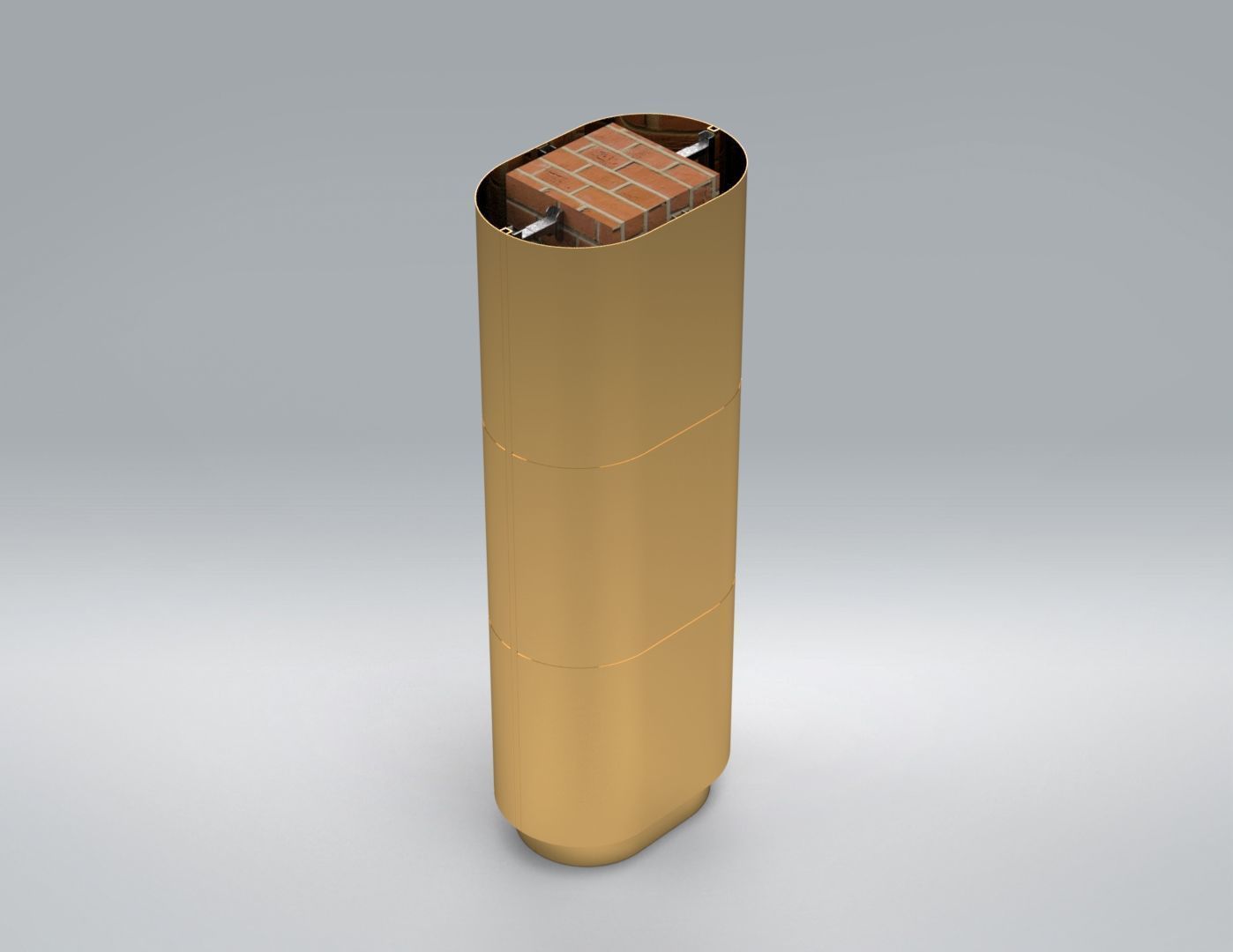 Stainless steel column framing 3D model_2