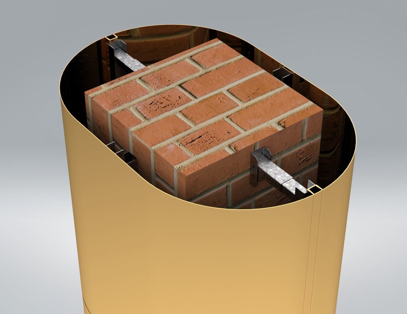Stainless steel column framing 3D model_3