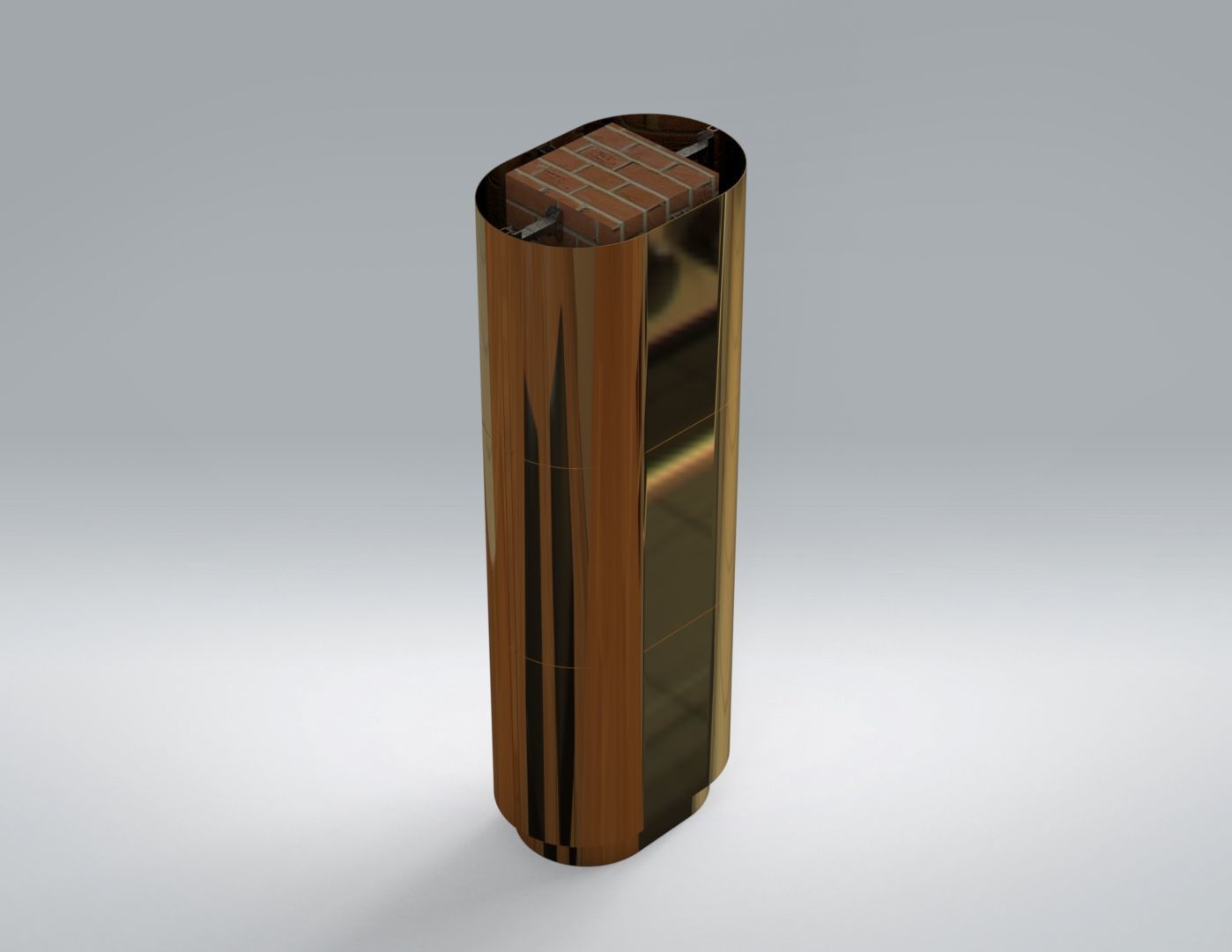 Stainless steel column framing 3D model_1