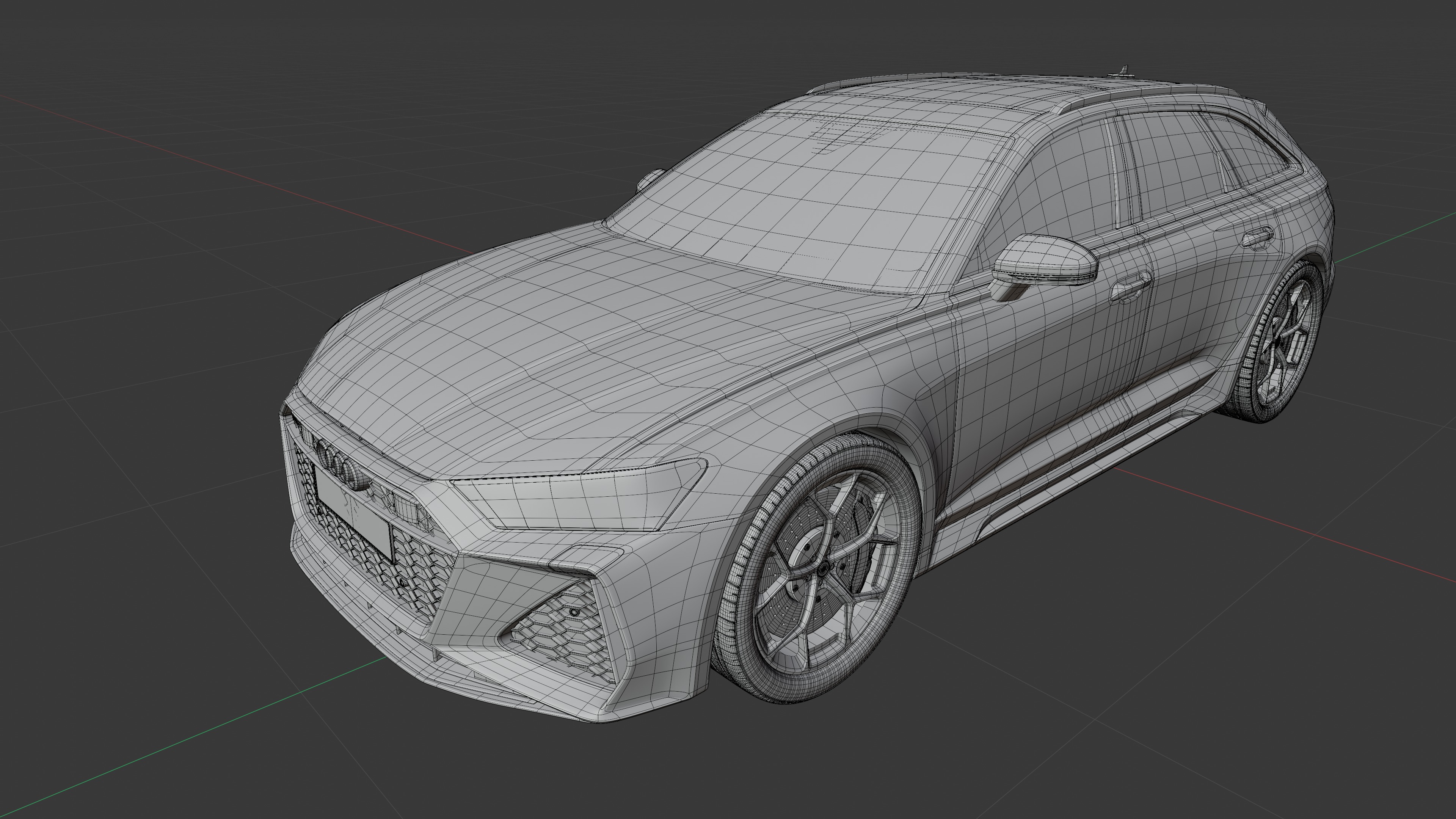 Audi rs6 2024 avant 3D model_7