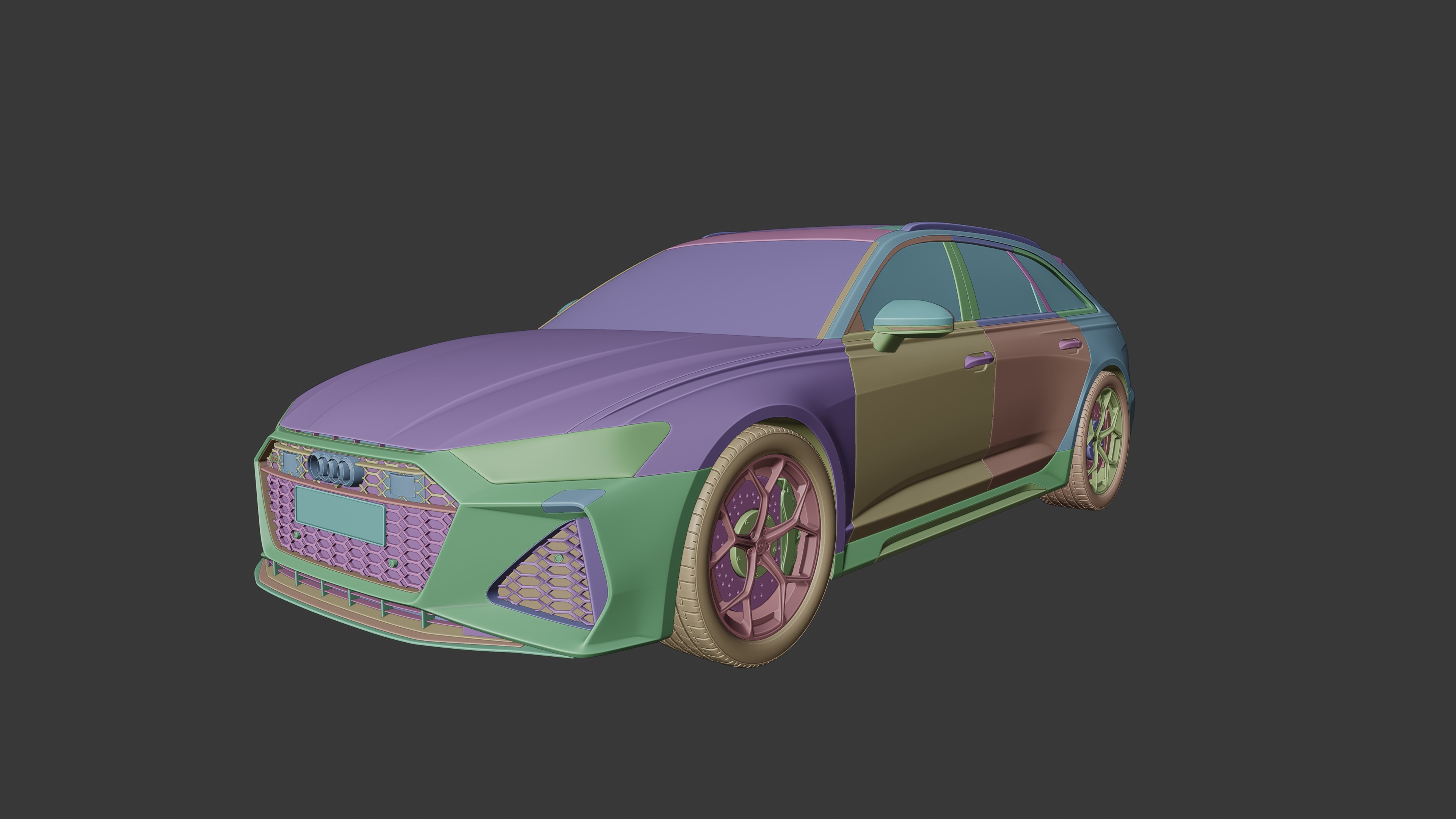 Audi rs6 2024 avant 3D model_5