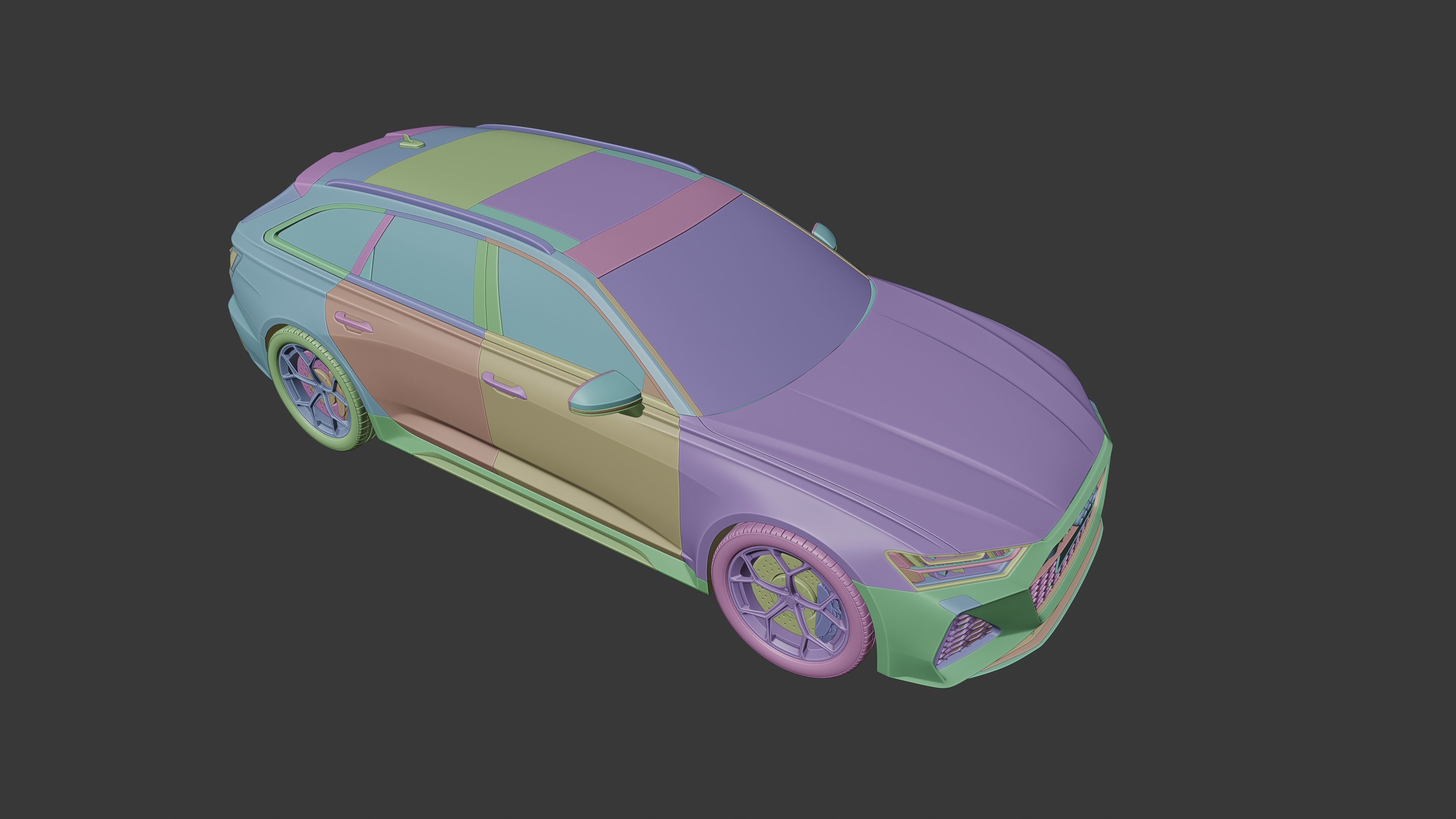 Audi rs6 2024 avant 3D model_3
