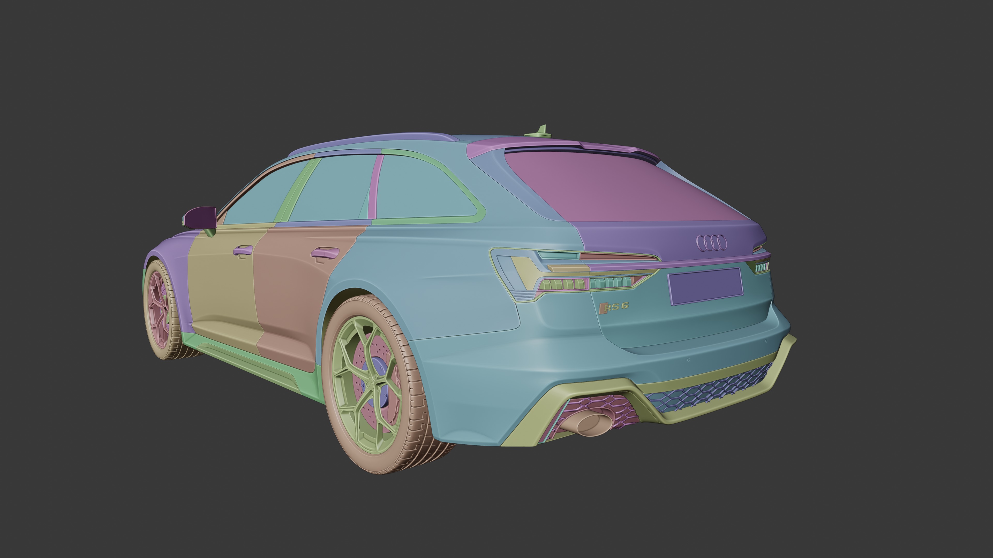 Audi rs6 2024 avant 3D model_4