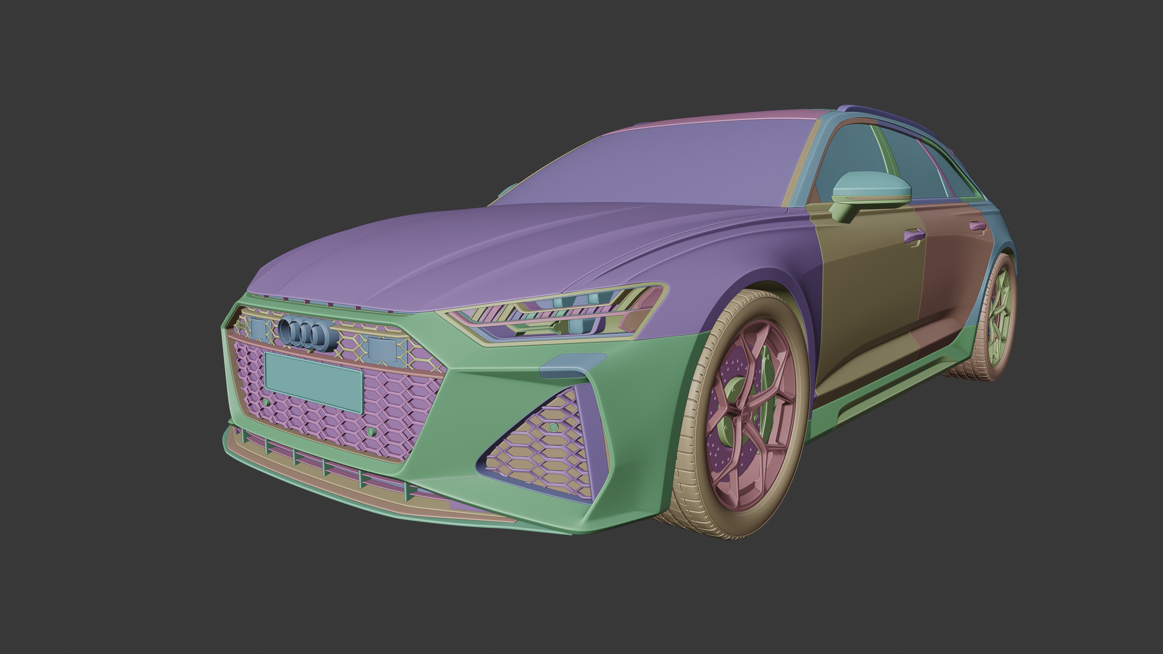 Audi rs6 2024 avant 3D model_6