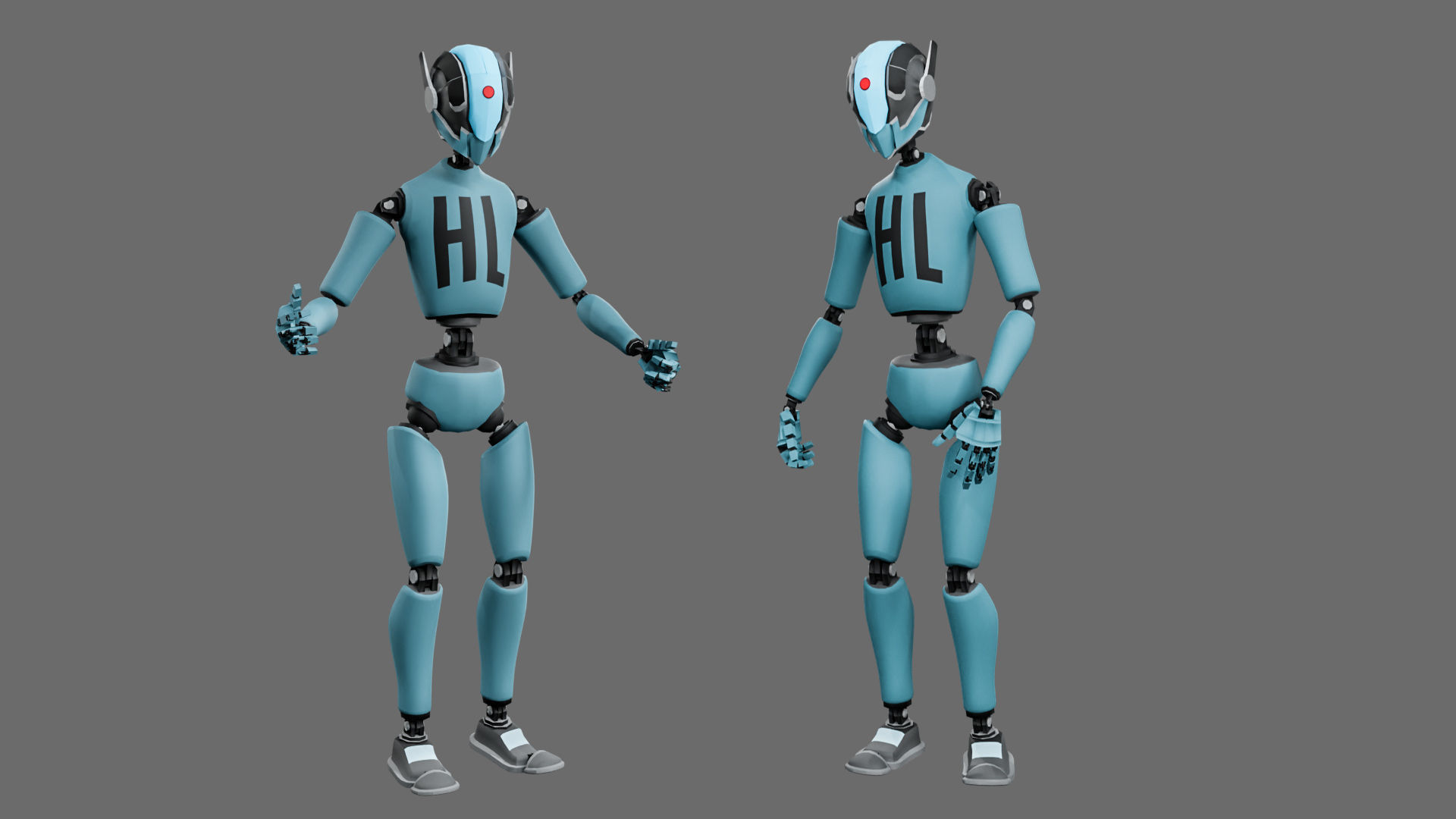 10 unique robots Low-poly 3D model_12