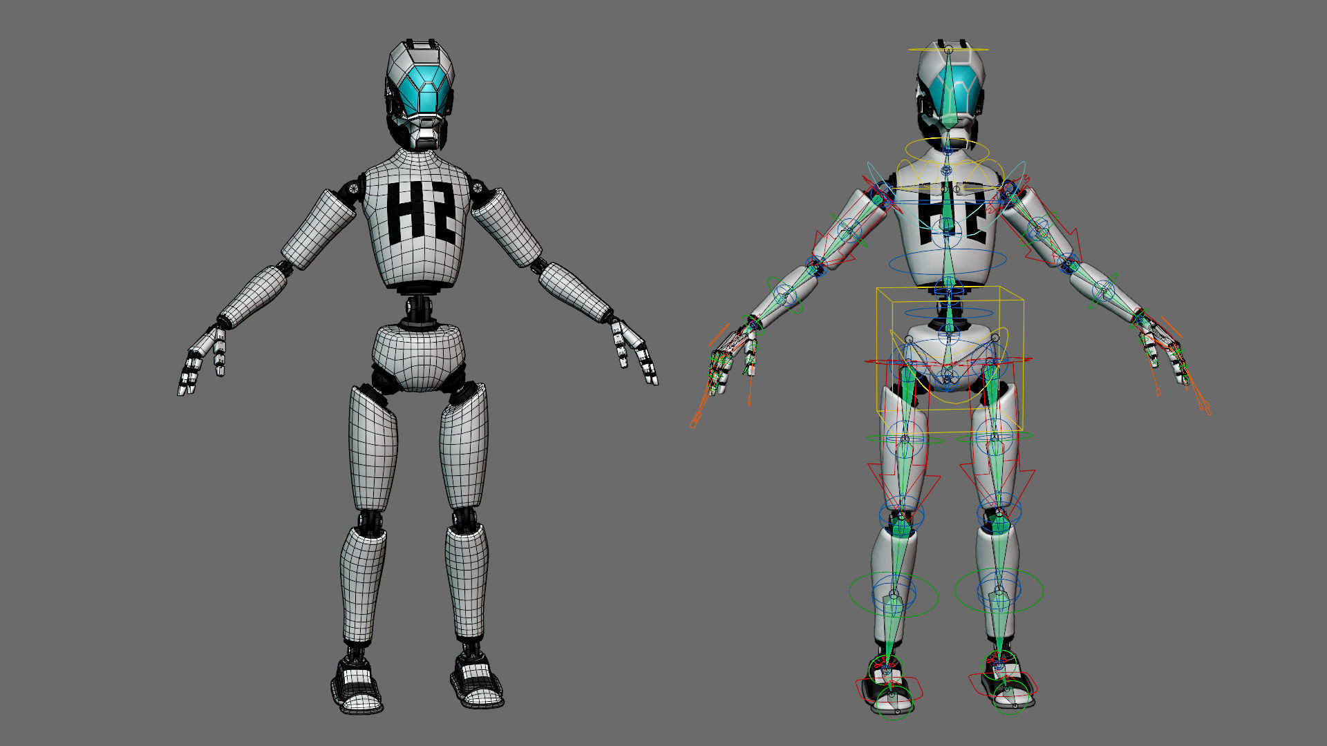 10 unique robots Low-poly 3D model_16