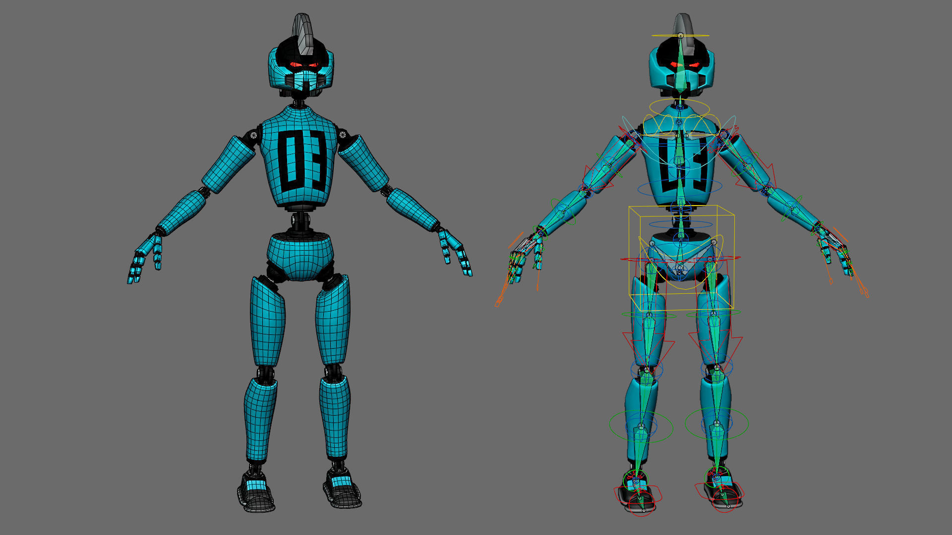 10 unique robots Low-poly 3D model_17