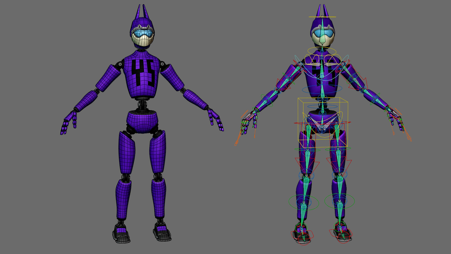 10 unique robots Low-poly 3D model_18