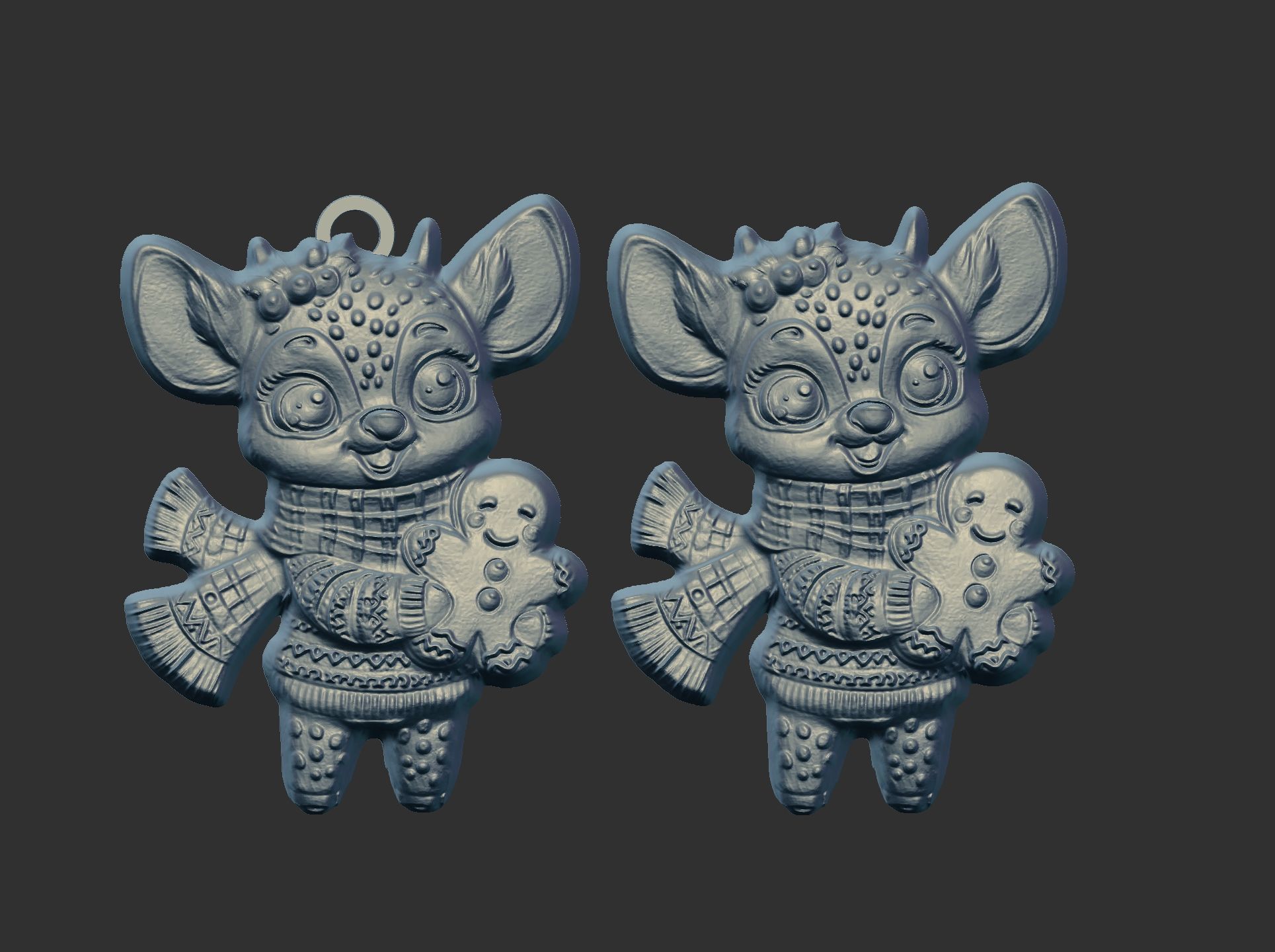 christmas tree deer decor  3D print model_6