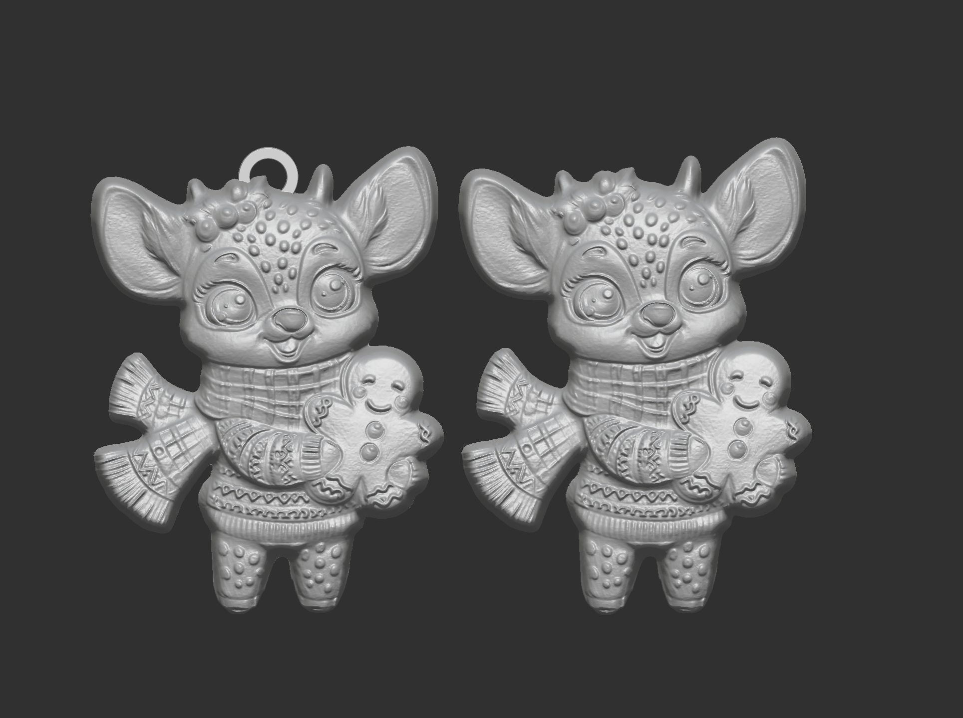 christmas tree deer decor  3D print model_5