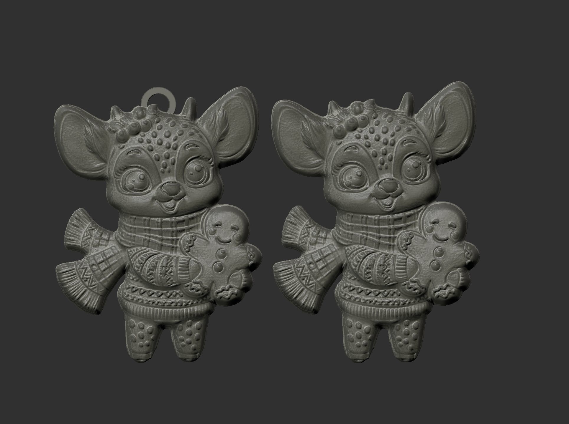 christmas tree deer decor  3D print model_8