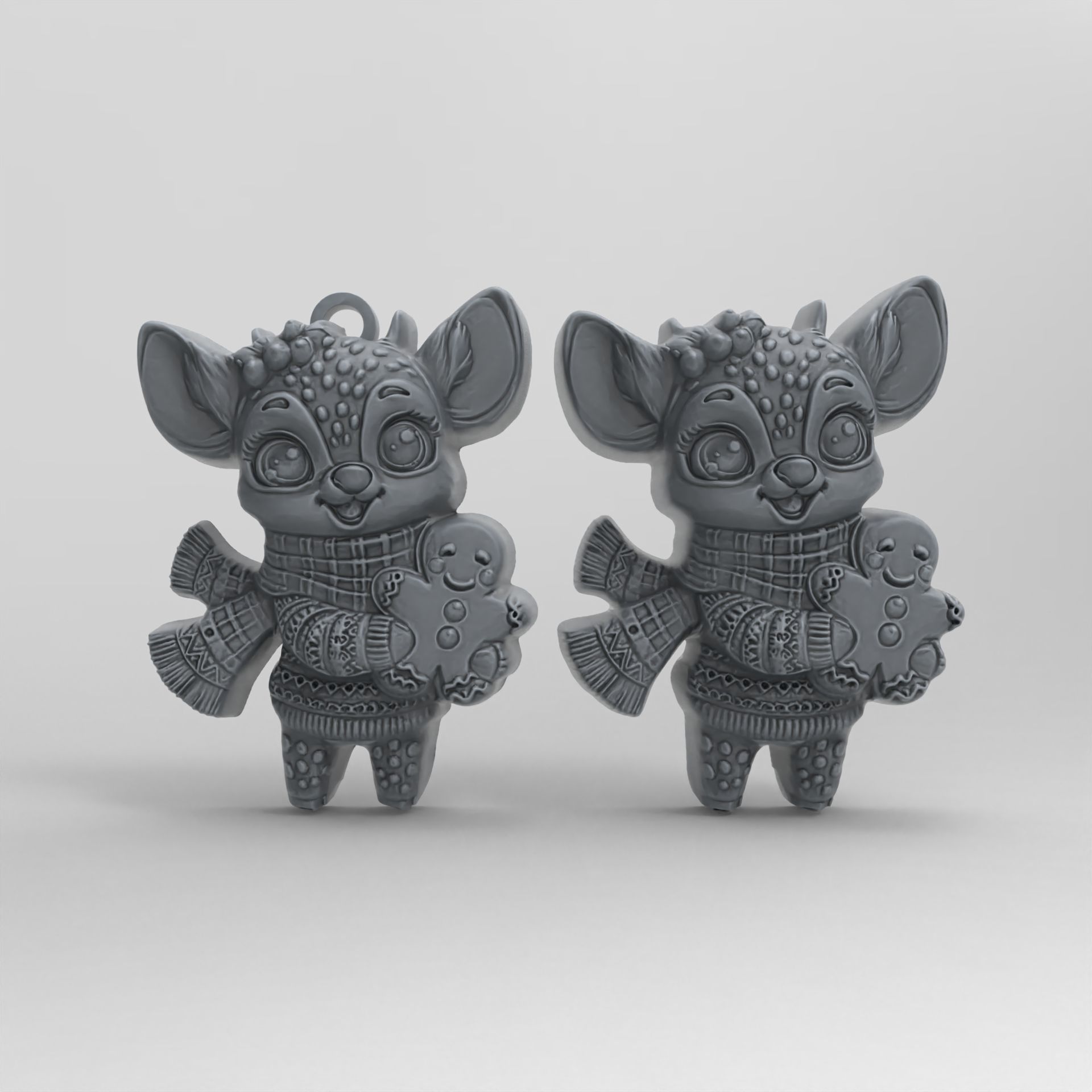 christmas tree deer decor  3D print model_1