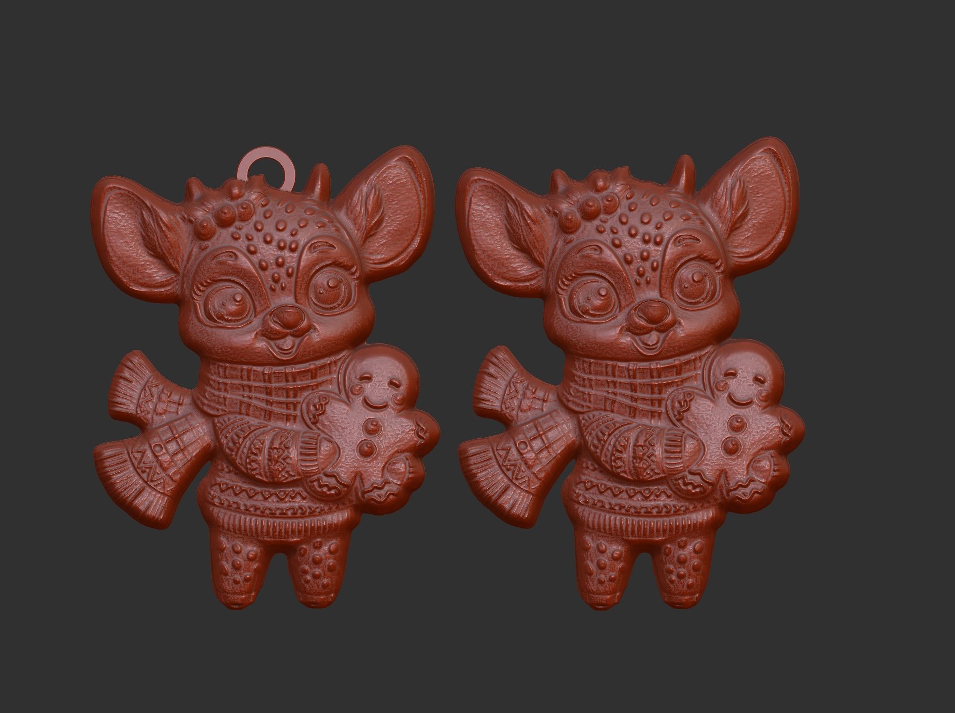 christmas tree deer decor  3D print model_7