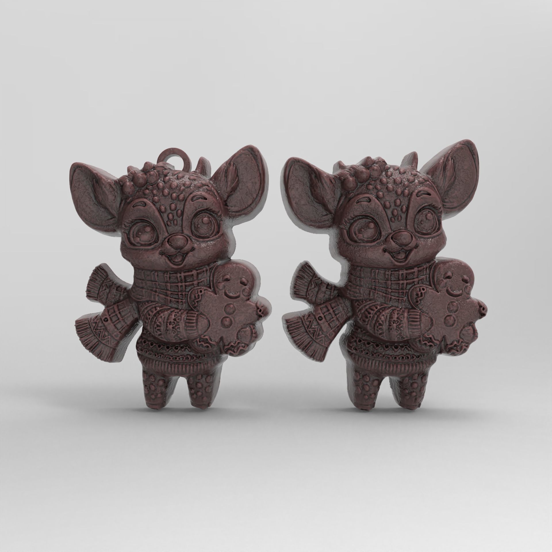 christmas tree deer decor  3D print model_2