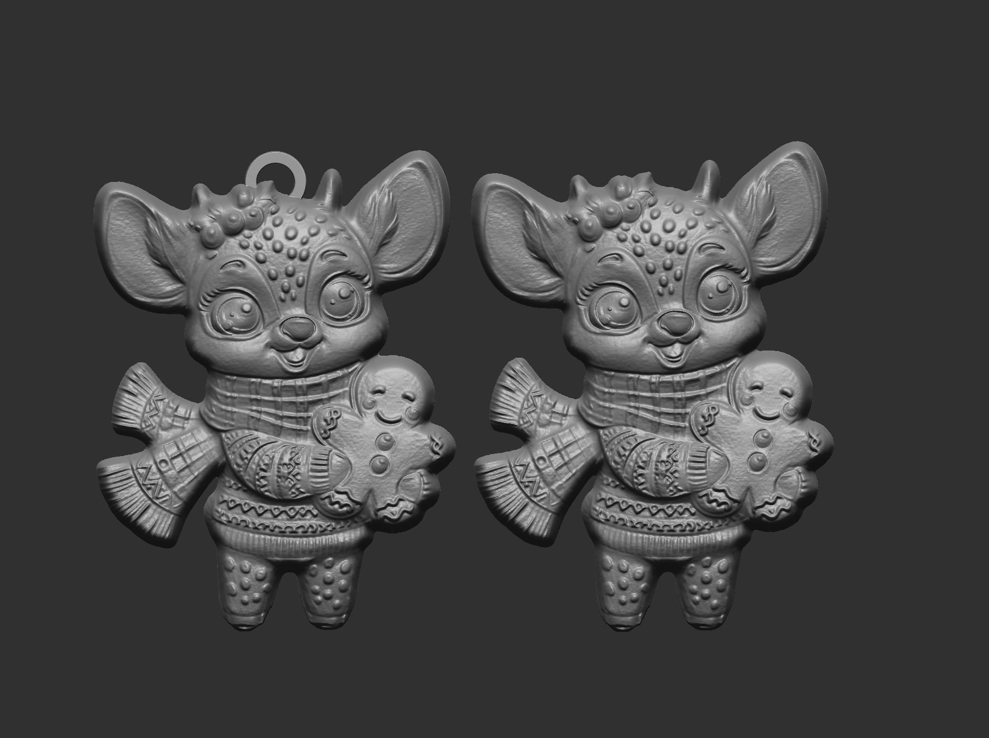 christmas tree deer decor  3D print model_4