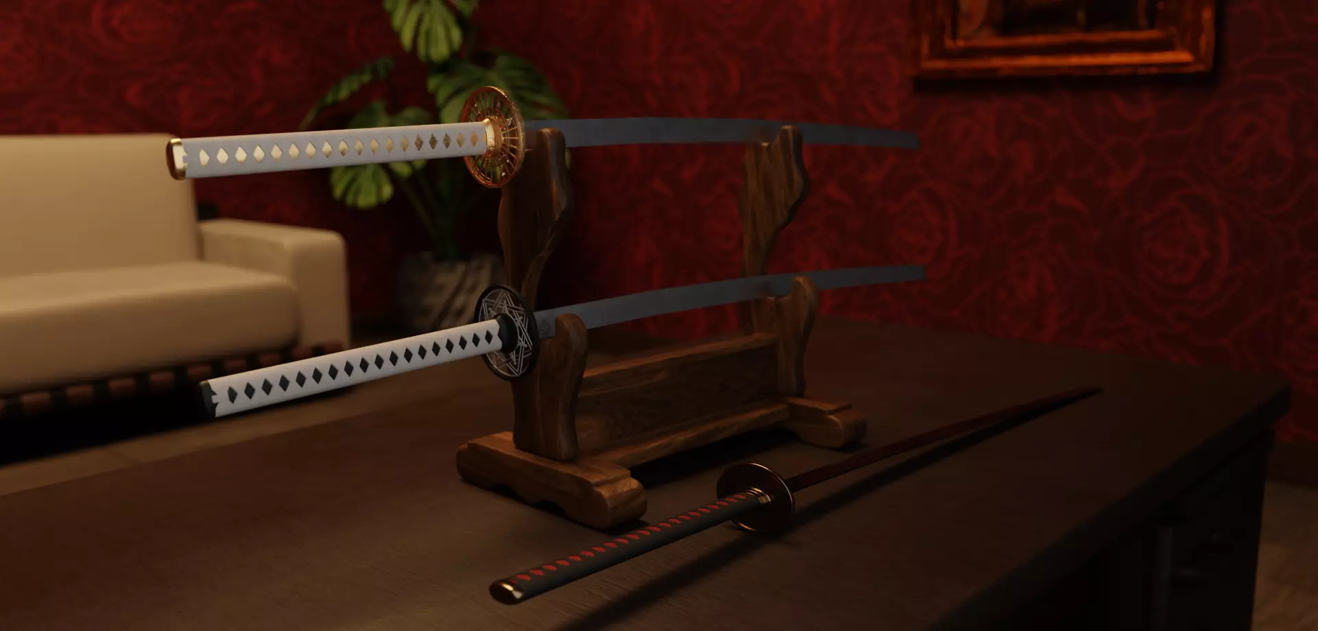 Katana pack Free low-poly 3D model