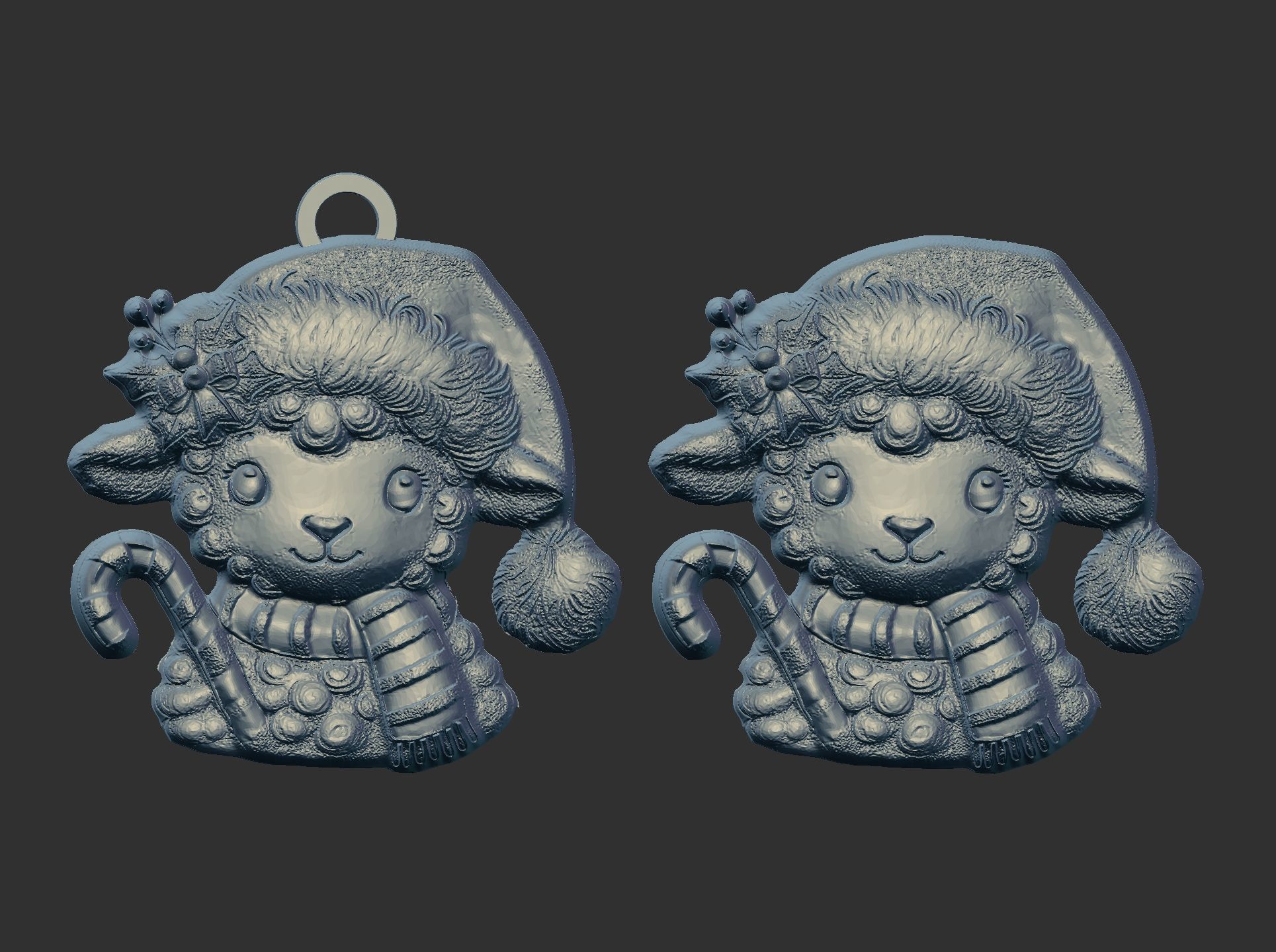 christmas tree sheep decor  3D print model_5