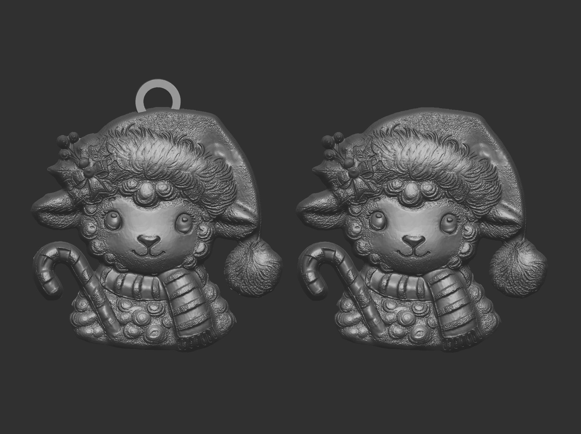 christmas tree sheep decor  3D print model_4