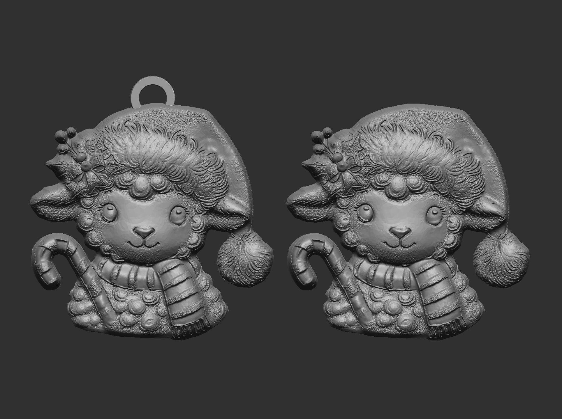 christmas tree sheep decor  3D print model_7