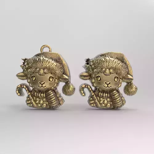 christmas tree sheep decor  3D print model