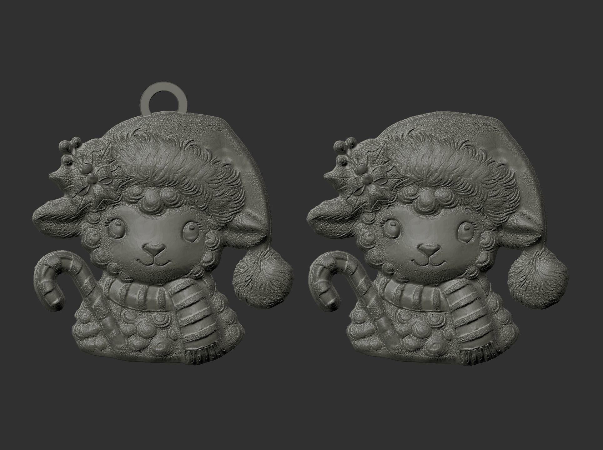 christmas tree sheep decor  3D print model_3