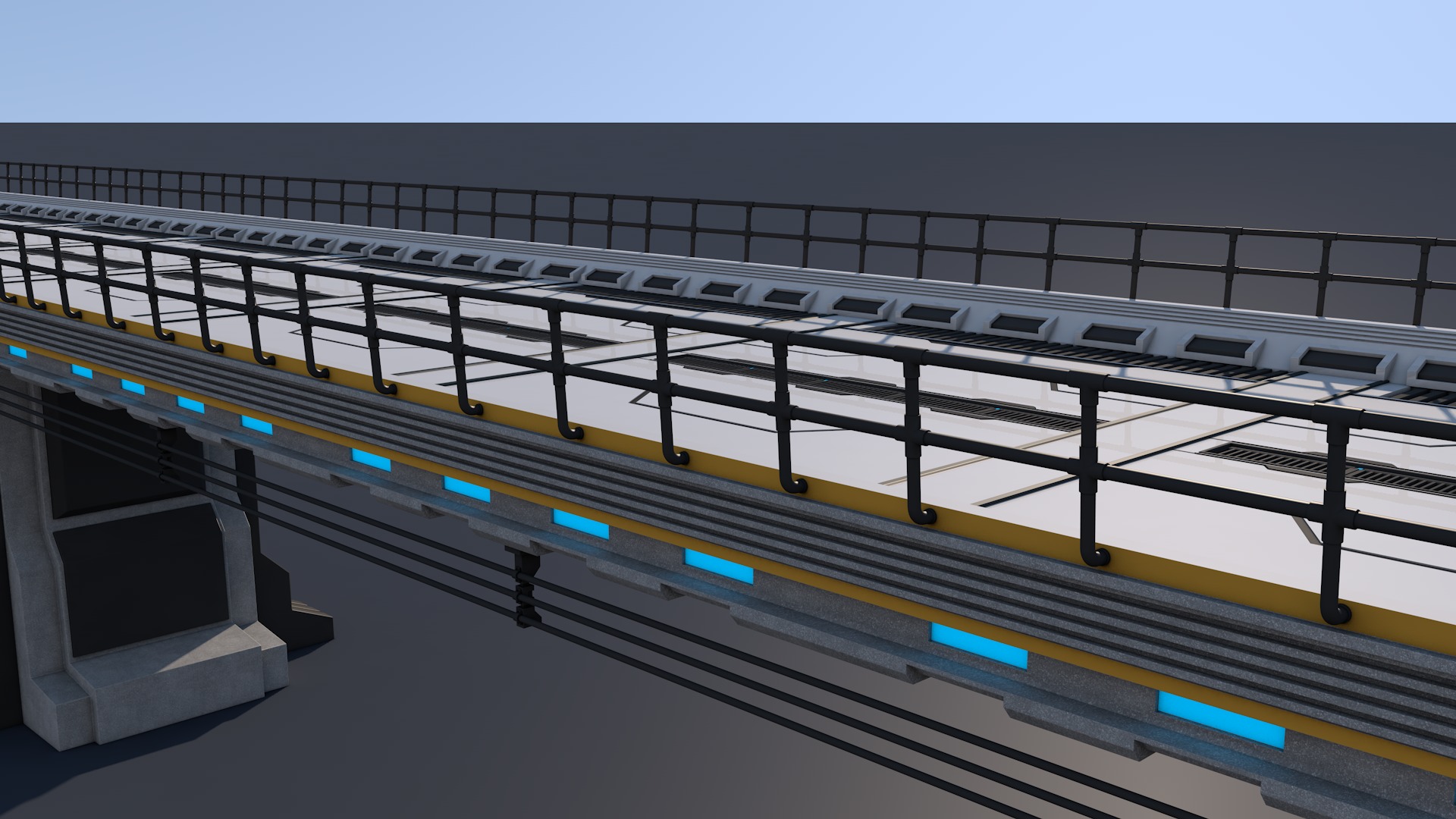 Sci Fi Bridge 3D model_8