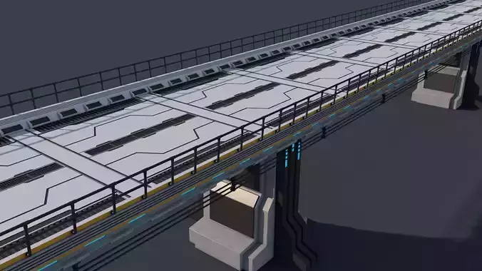 Sci Fi Bridge 3D model